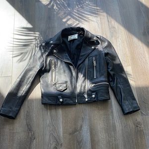 Acne studios inspired backer leather jacket